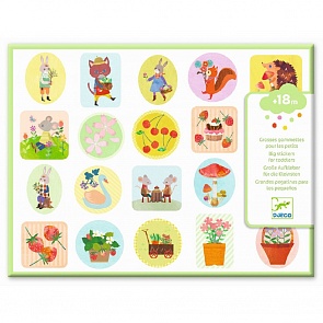 Набор объемных наклеек – Сад, 6 листов со стикерами (Djeco, 09087)